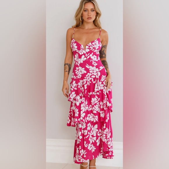 HELLO MOLLY STARGAZING GIRL MAXI DRESS PINK - Picture 3 of 7
